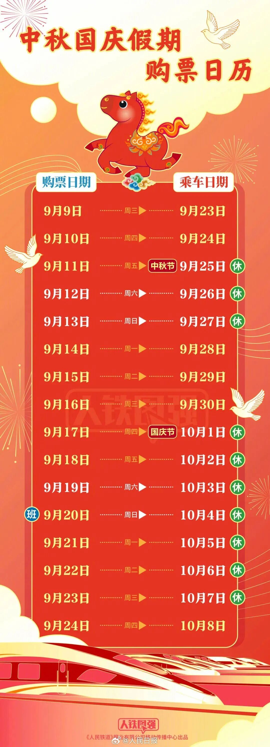 明天，开抢9月30日的火车票！